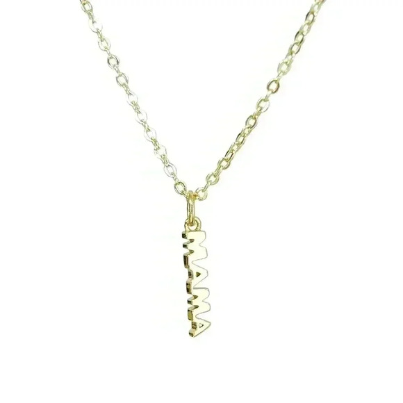 Gold dainty Mama necklace jewelry for mom - Picture 8 of 10